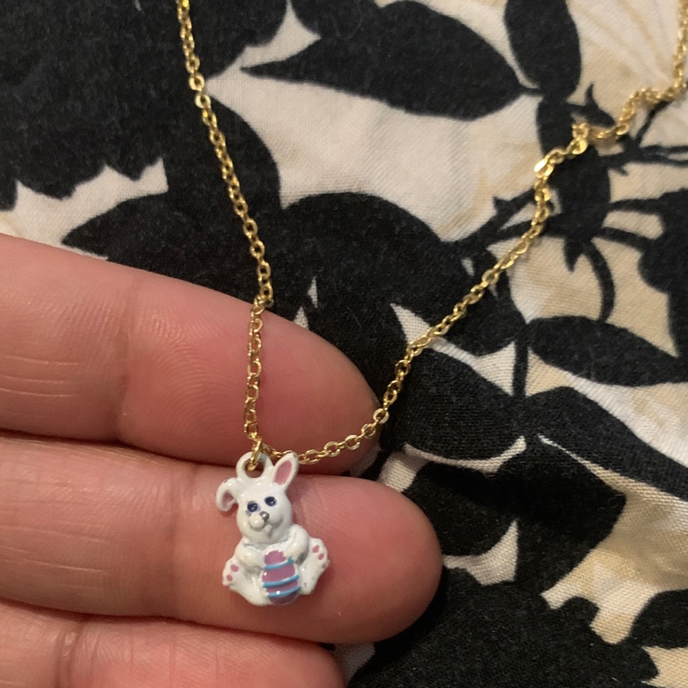 Gold Bunny 🐰 Charm Necklace